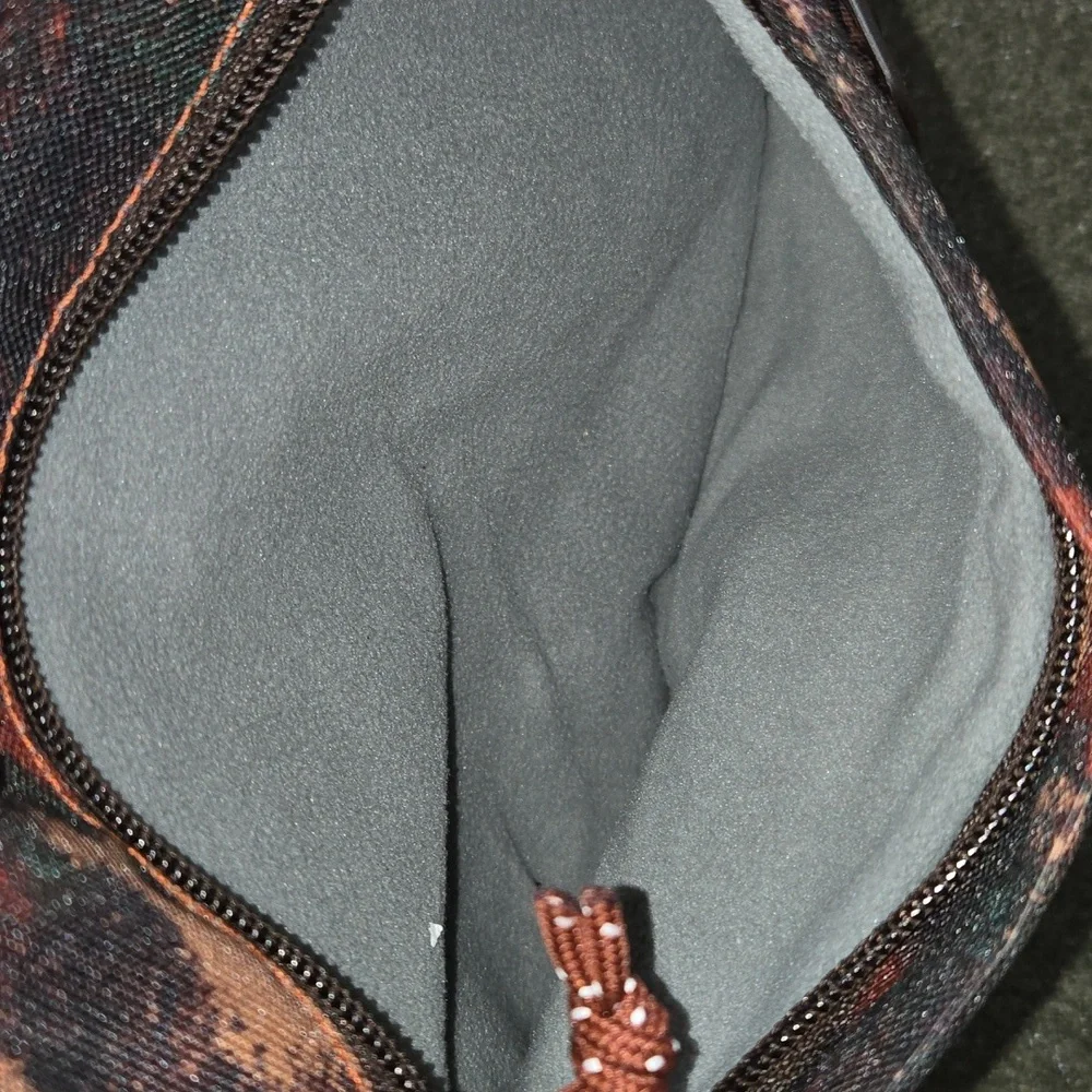 The North Face Bardu II Crossbody Bag Burgundy Abstract Camo Shoulder Bag